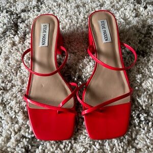 Steve Madden Red Strappy Sandals